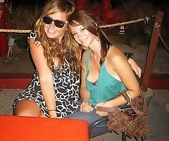 Down blouse teen boasts huge boobs