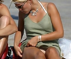 Hidden upskirt pictures with amateur butts in panty and nude